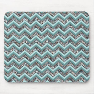 Mousepad Vidro Escuro e Zigzag Teal