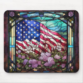 MOUSEPAD VIDRO PEDAÇADO PARECE PAVILHÃO E FLORES AMERICANOS