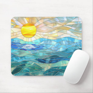 Mousepad Vidro Sisado Tropical do Aeródromo do Oceano de Pr