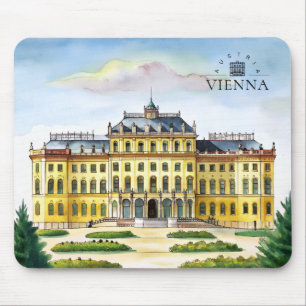 Mousepad Viena Áustria Aquarela Cidade Memória de Viagem