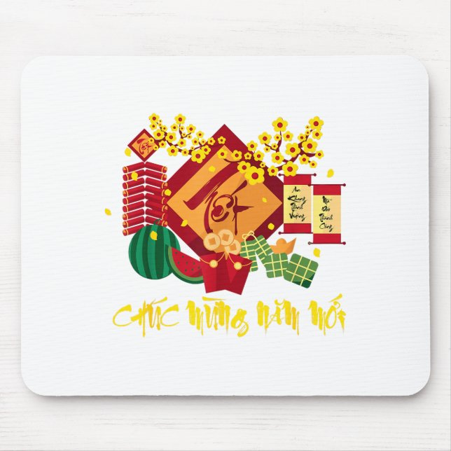 Mousepad Vietnamese Lunar New Year 2026 Tet Viet Chuc Mung  (Frente)