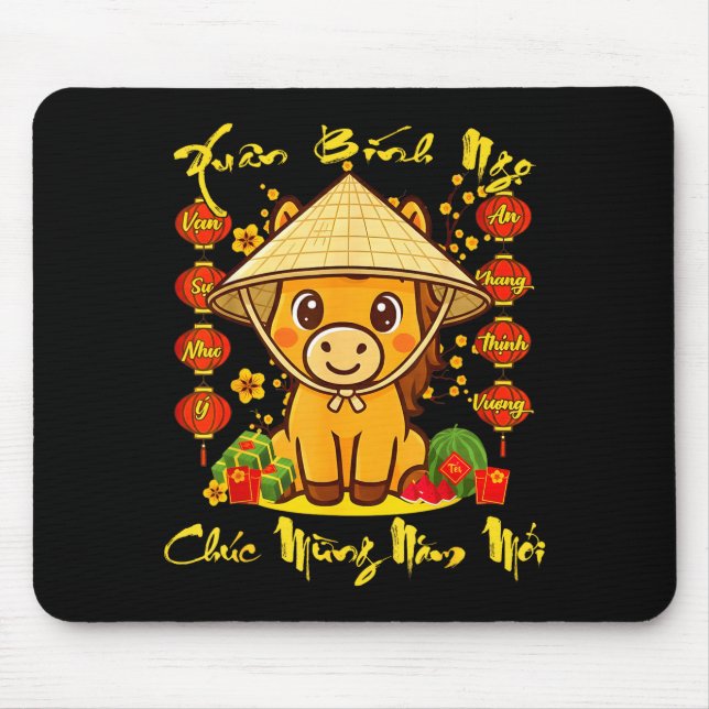 Mousepad Vietnamese Lunar New Year - Tet 2026 Year Of The H (Frente)