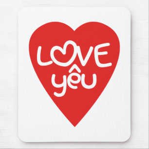 Mousepad Vietnamese Valentine ♥ Love Yêu ♥ Asian Wordplay