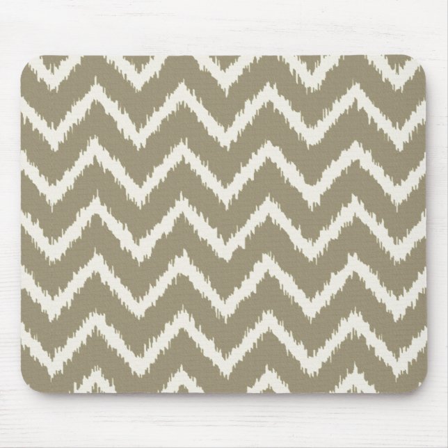 Mousepad Vigas de Ikat - tan e bege do Taupe (Frente)
