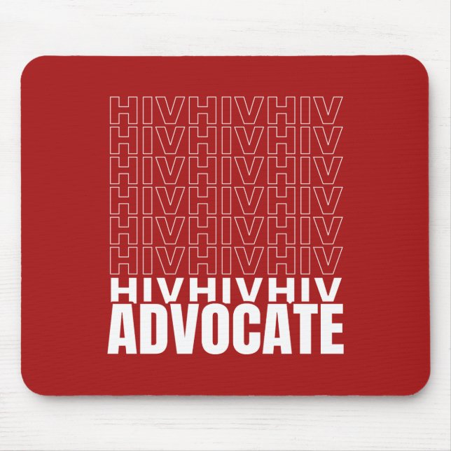 Mousepad VIH VIH VIH Advocate para o VIH (Frente)