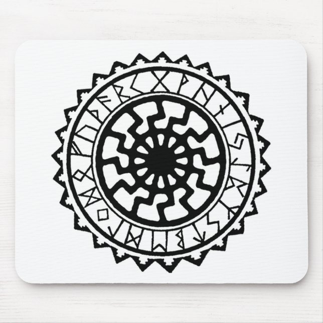 Mousepad Viking Celtic Sun Rune Calendário (Frente)