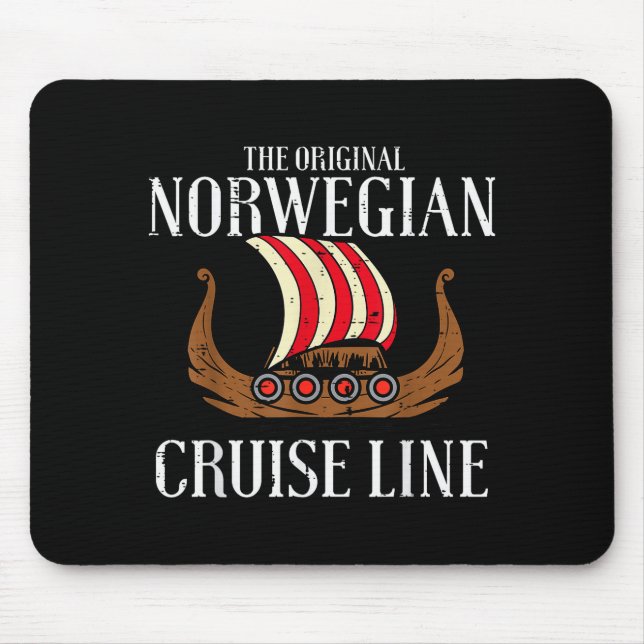 Mousepad Viking Original Norwegian Cruise Line Funny Men Wo (Frente)