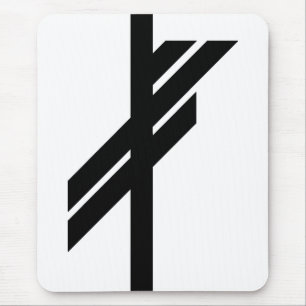 Mousepad Viking Rune - Sorte - Preto