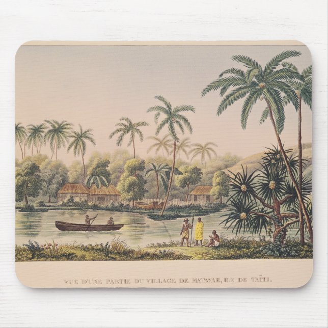 Mousepad Vila de Matavae, Tahiti (Frente)