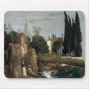 Mousepad Villa By Sea by Arnold Bocklin, Symbolism Art