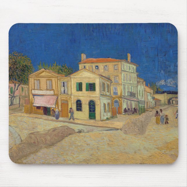 Mousepad Vincent van Gogh - A Casa Amarela / A Rua (Frente)