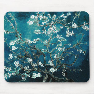 Mousepad Vincent Van Gogh Almond Blossoms Dark Teal