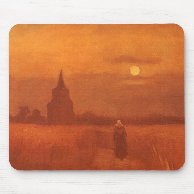 Mousepad Vincent van Gogh - Antiga Torre nos Campos (Frente)