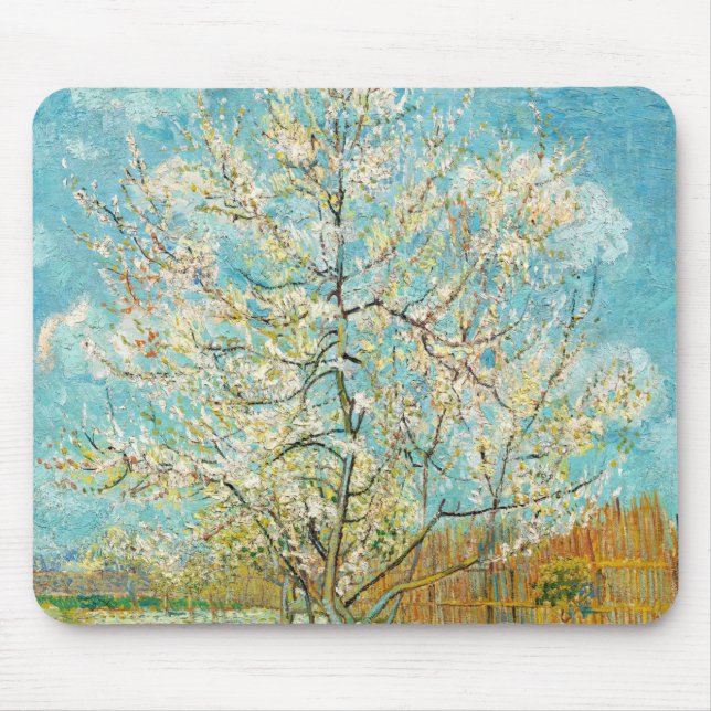 Mousepad Vincent van Gogh - Árvore Pêssega Rosa em Flor (Frente)