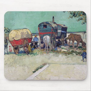 Mousepad Vincent van Gogh as caravana, acampamento