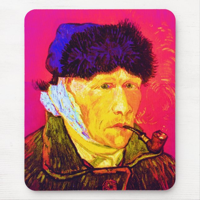 Mousepad Vincent Van Gogh - Autoretrato Bandage Pop Art (Frente)