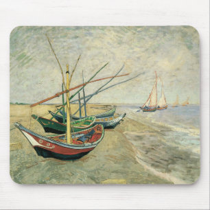 Mousepad Vincent van Gogh - Barcos de Pesca na Praia