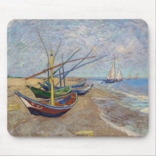 Mousepad Vincent van Gogh - Barcos de Pesca na Praia