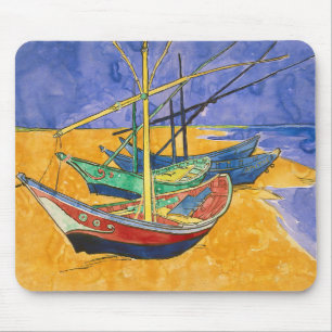 Mousepad Vincent van Gogh - Barcos de Pesca na Praia