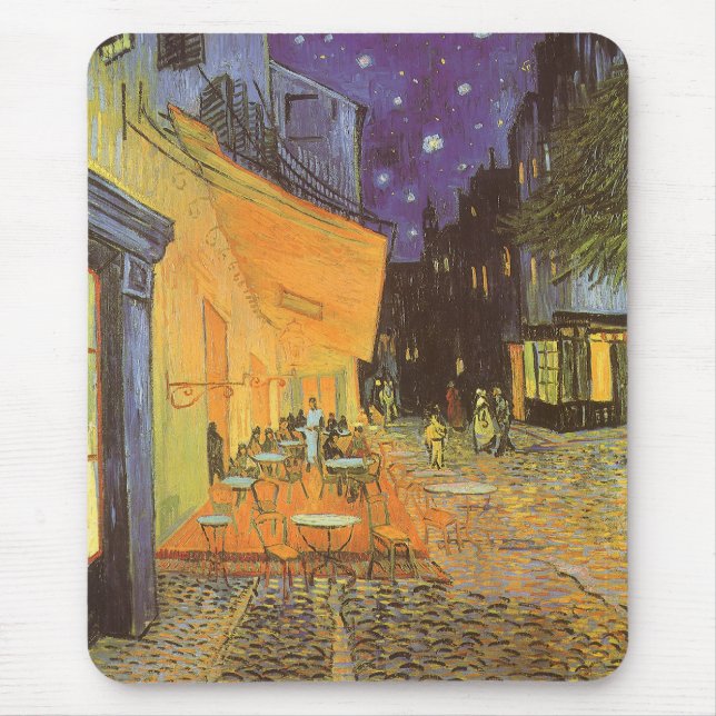 Mousepad Vincent van Gogh - Cafe Terrace à Noite (Frente)