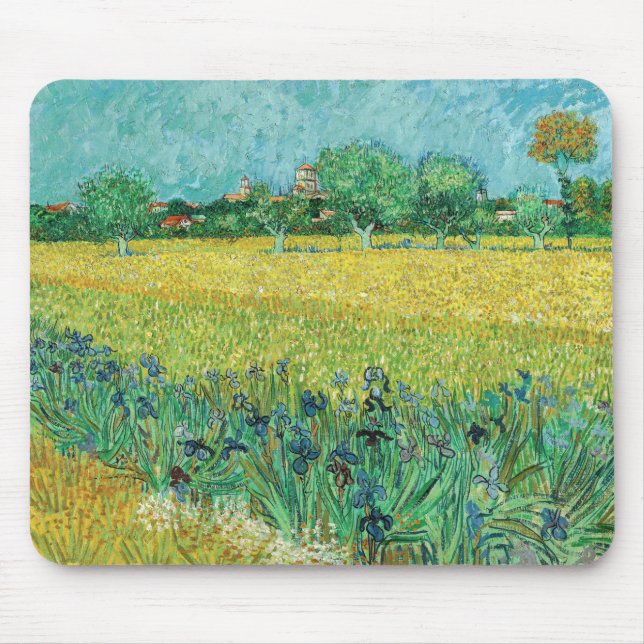 Mousepad Vincent van Gogh - Campo com irlandeses perto de A (Frente)