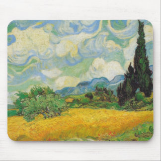 Mousepad Vincent van Gogh - campo de trigo com ciprestes