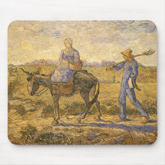 Mousepad Vincent van Gogh - Casal de Camponeses Indo Trabal (Frente)