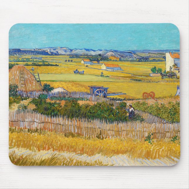 Mousepad Vincent van Gogh - Colheita em La Crau (Frente)
