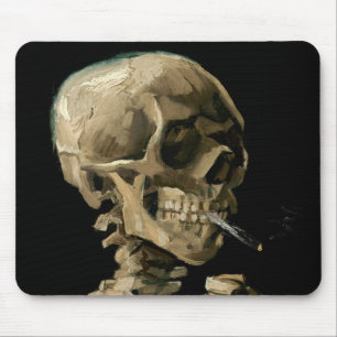 Mousepad Vincent van Gogh - Crânio com Cigarro Aceso