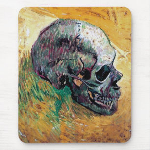 Mousepad Vincent van Gogh - crânio no perfil - belas artes