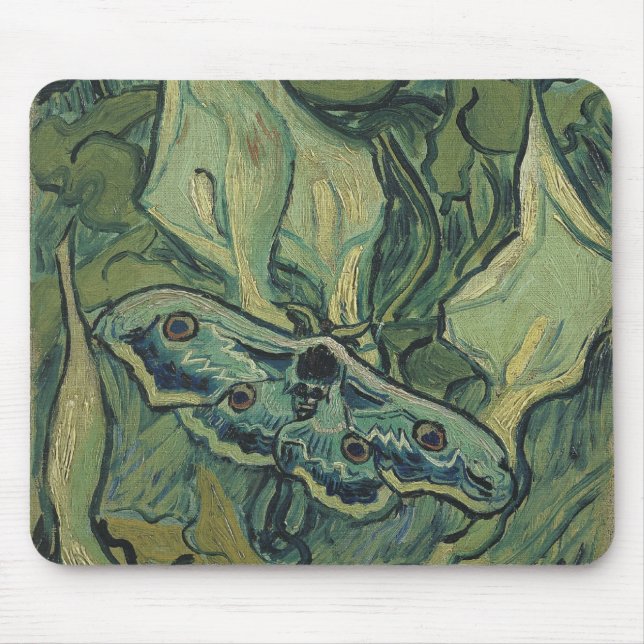 Mousepad Vincent van Gogh - Excelente Peacock Moth (Frente)