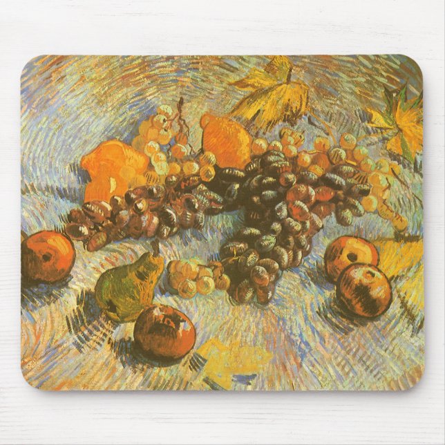 Mousepad Vincent van Gogh - Maçãs, Peras, Limões, Uvas (Frente)