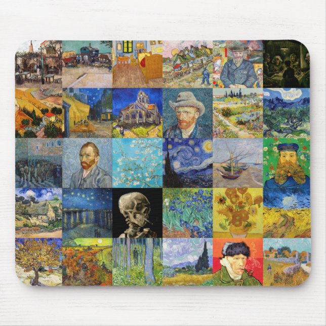 Mousepad Vincent van Gogh - Masterworks Mosaic Patchwork (Frente)
