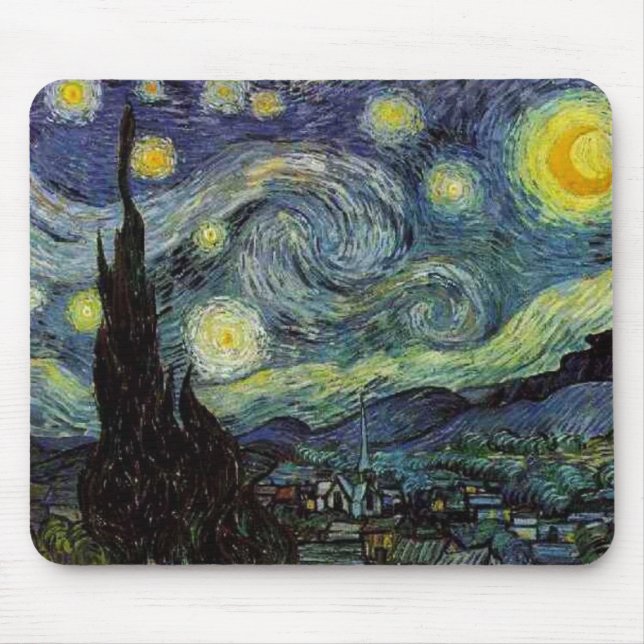 Mousepad Vincent van Gogh - Noite Estrelada (Frente)