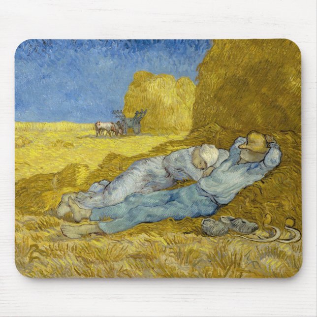 Mousepad Vincent Van Gogh - Noon, Descanse do trabalho / Si (Frente)