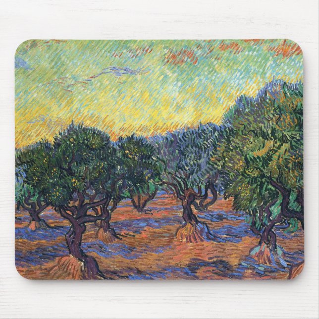 Mousepad Vincent Van Gogh Olive Grove Impressionismo Arte (Frente)