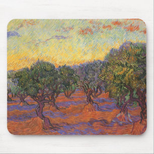 Mousepad Vincent van Gogh - Olive Grove, Orange Sky