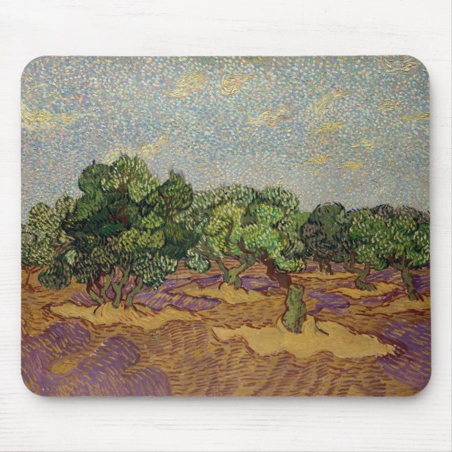 Mousepad Vincent van Gogh - Oliveiras (Frente)