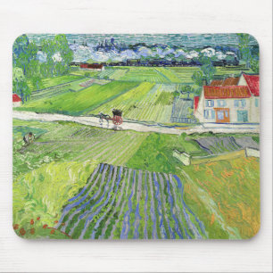 Mousepad Vincent van Gogh - Paisagem com Carruagem e comboi