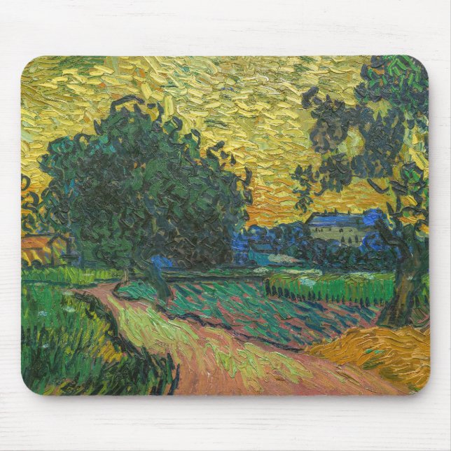 Mousepad Vincent van Gogh - Paisagem em Twilight (Frente)