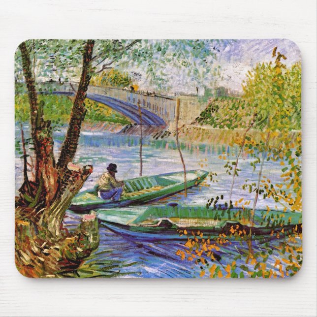 Mousepad Vincent Van Gogh - Pesca na Primavera (Frente)