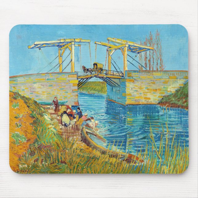 Mousepad Vincent van Gogh - Ponte Langlois em Arles #1 (Frente)