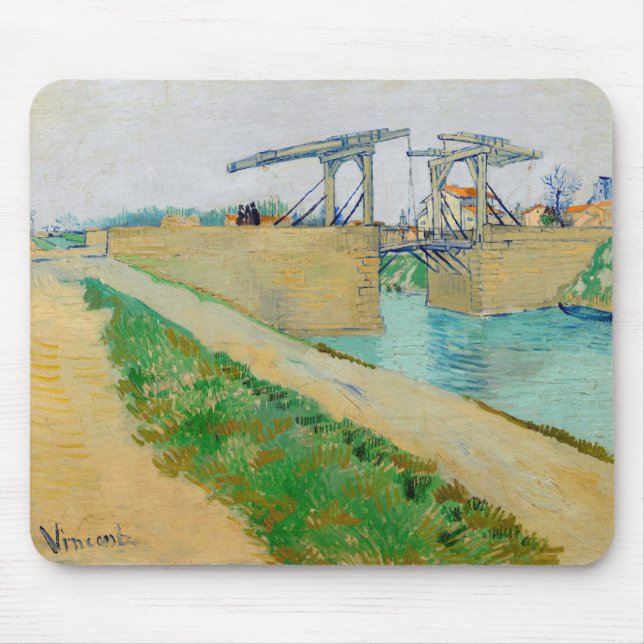 Mousepad Vincent van Gogh - Ponte Langlois em Arles #2 (Frente)