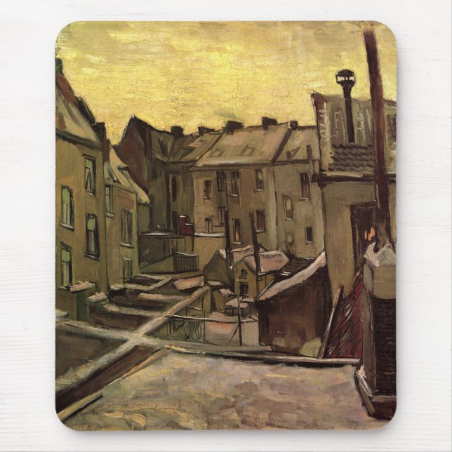 Mousepad Vincent van Gogh, Quintais de Casas Antigas, Antué (Frente)