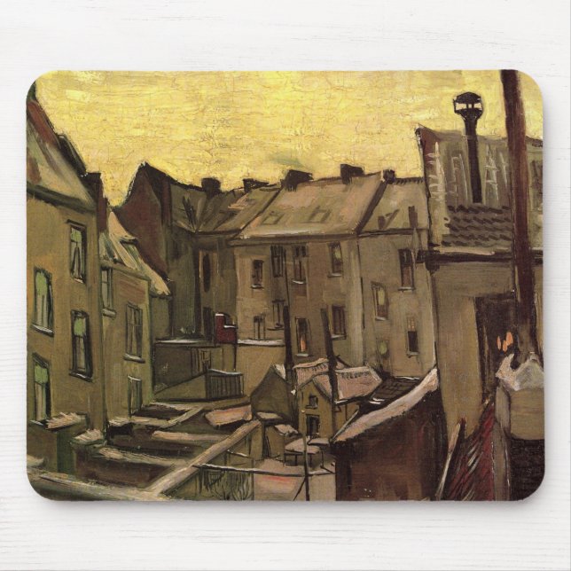 Mousepad Vincent van Gogh, Quintais de Casas Antigas, Antué (Frente)