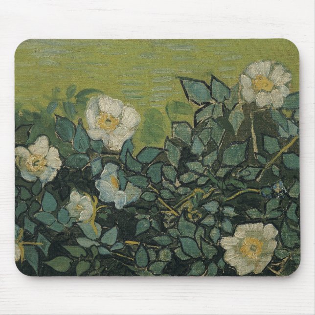 Mousepad Vincent van Gogh - Rosas selvagens (Frente)