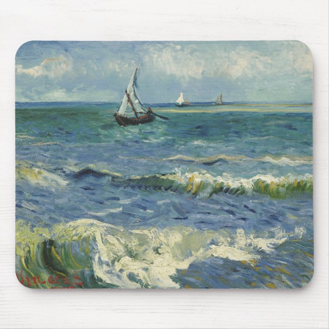 Mousepad Vincent van Gogh - Seascape perto de Les Saintes (Frente)
