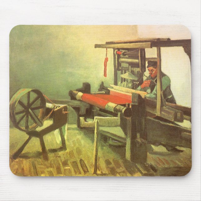 Mousepad Vincent van Gogh Tecelã de frente para a esquerda  (Frente)