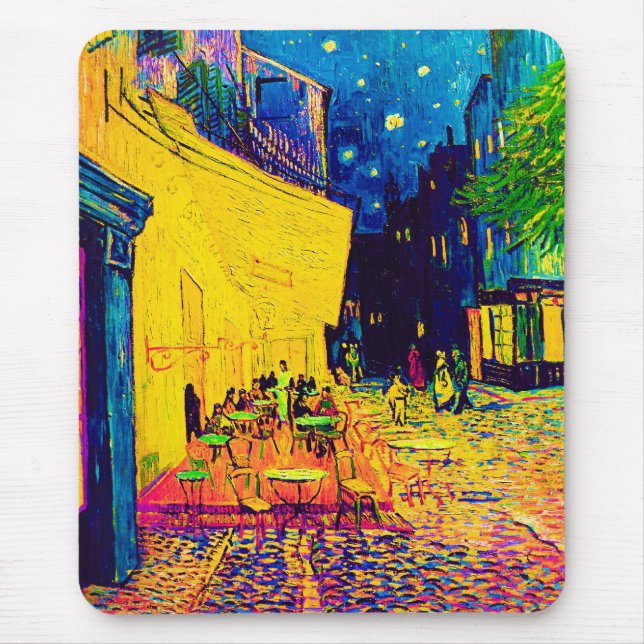 Mousepad Vincent Van Gogh - Terraço do Café à Noite Pop Art (Frente)
