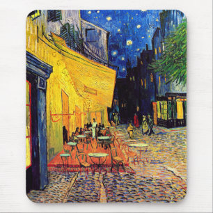 Mousepad Vincent van Gogh - terraço do café em belas arte